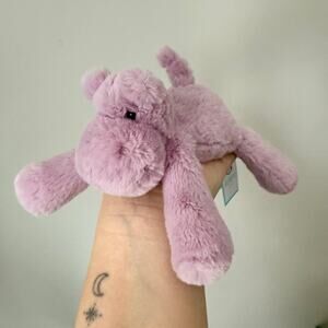 AUTHENTIC Jellycat Smudge Hippo Tiny NWT - Fast Shipping!